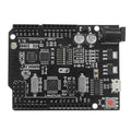 WiFi R3 ATMEGA328P + ESP8266 Development Board | Arduino UNO WiFi CH340G - a black rectangular circuit board featuring a DC power jack, USB port, reset button, and DIP switches.
