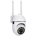 WiFi Video Calling Camera 2MP - Smart Security - a white, dome-shaped outdoor security camera with two antennas and a circular lens array on the front.