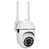 WiFi Video Calling Camera 2MP - Smart Security - a white, dome-shaped outdoor security camera with two antennas and a circular lens array on the front.