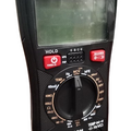 WinAPEX 119C+ Digital Multimeter DMM - a black handheld body, a blank display screen, a central rotary dial, red function buttons, and input ports.