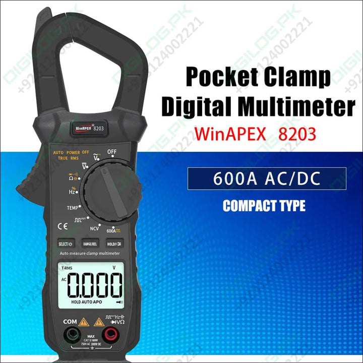 WinAPEX 8203 600A AC/DC Solar Digital Clamp Meter in Pakistan