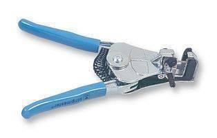 Wire Stripper Spring Loaded Plastic Coated Handle - a metal wire stripping tool with blue plastic-coated handles and a spring-loaded mechanism.