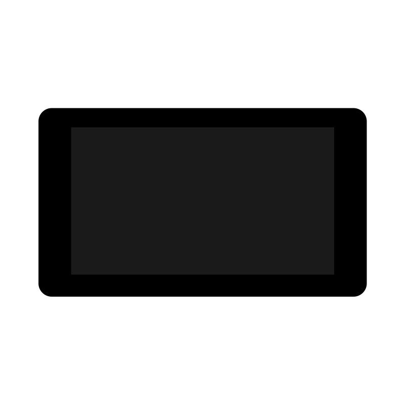 With Touch ESP32-S3 7 inch Display Development Board Type B - 1024×600 Touch LCD, WiFi & Bluetooth, LX7 Dual-Core 240MHz - a rectangular black electronic device featuring a large dark screen with thick bezels.