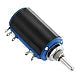 WXD3-13-2W 4.7k ohm Precision Potentiometer - a black cylindrical component with a metal shaft and several metal terminal pins extending from the side.