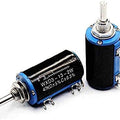 WXD3-13-2W 47k Precision Potentiometer - two cylindrical black and blue components with metal shafts and three connection terminals each.
