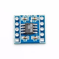 X9C104 100k Digital Potentiometer Module Controllable Resistor For Arduino - a square blue circuit board with an eight-pin integrated circuit labeled X9C104S 729 and four capacitors.