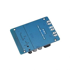 XH-M314 TPA3118 Bluetooth Digital Power Amplifier Board - shown from a top-down angle, featuring a blue circuit board with four terminal block connectors.