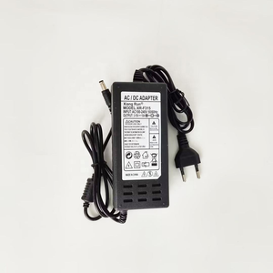 XR-F315 AC DC Power Adapter AC100-240V 3-15V 10A with Potentiometer Adjustable for Motor - a black rectangular unit with an attached power cable, a two-pin AC plug, and a DC output connector.