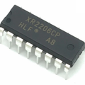 XR2206CP Monolithic Function Generator IC - a black 16-pin dual in-line package integrated circuit with white text reading XR2206CP HLF A8.