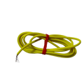Yellow 1m Solderable Wire Hard Wires For Wiring Jumper Wire Wiring Cable - a coiled length of yellow insulated wire bound by a red plastic tie.