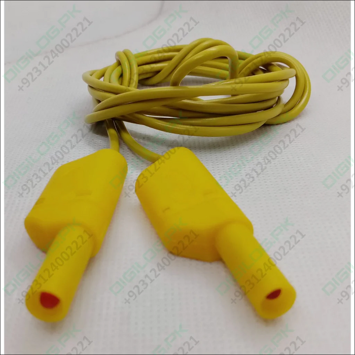 Yellow Banana Clip Wires 2 Meter 