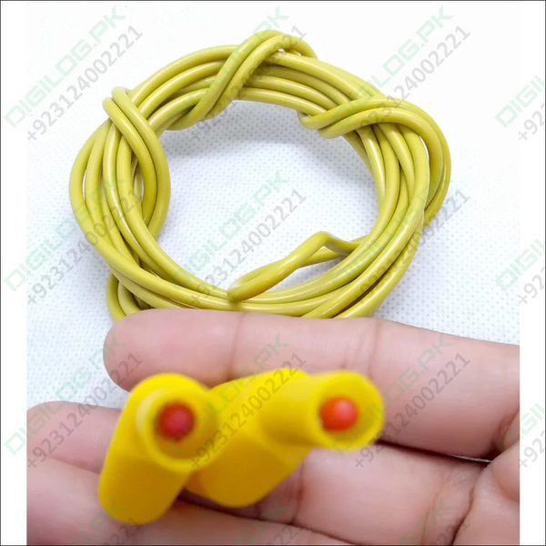 Yellow Banana Clip Wires 2 Meter 