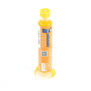 Yellow Mechanic UV Curable 10CC Solder Mask Ink PCB Fixing Repairing Welding Oil Paint Prevent Corrosive Arcing - cylindrical squeeze tube with a screw-on cap, labeled with brand and product details.