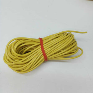 Yellow Solderable Wire Flexible Wires For Wiring Jumper Wire Wiring Wire , Wiring Cable - shown as a single coil of flexible yellow cable secured with a red plastic tie against a plain white background.