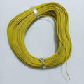 Yellow Wire 1 Meter Insulation Electronic PCB Wrapping Breadboard Jumper Wire Cable - shown as a single coiled roll of yellow wire secured with two ties.