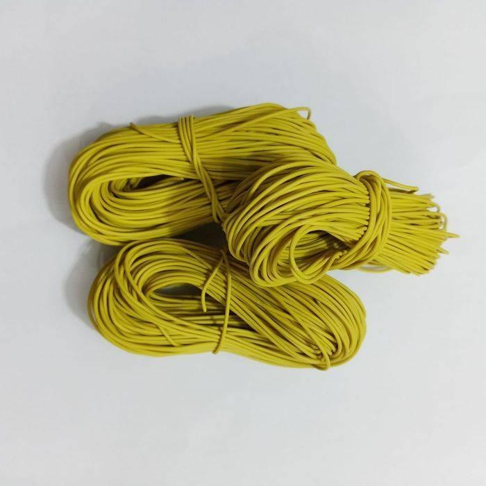 Yellow Wire 1 Meter Insulation Electronic PCB Wrapping Breadboard Jumper Wire Cable - shown as three bundled coils of yellow wire on a white background.
