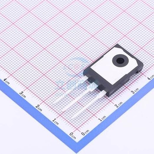 YGW75N65FP IGBT Power Semiconductor - a black and white three-pin electronic component resting on a grid-patterned surface for size reference.