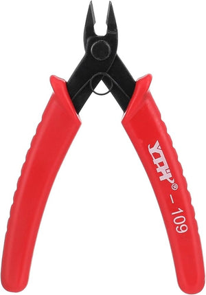 YTH-109S Cutting Plier - shown as a pair of black metal side cutters with red plastic handles, featuring the model number printed on the right handle.