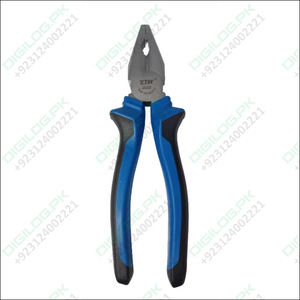 YTH-Z022 8 Inch 200mm Electric Pliers - shown as a studio shot of a metal tool with blue and black rubberized handles.
