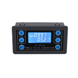 ZK-PP1K PWM Signal Generator Module – Dual Mode, 1Hz–150kHz, LCD Display, Delay, Pulse Width, Frequency & Duty Control, 3.3V–30V - a black rectangular device with a blue LCD screen showing 0.997 and 052%, featuring six buttons and a frame.