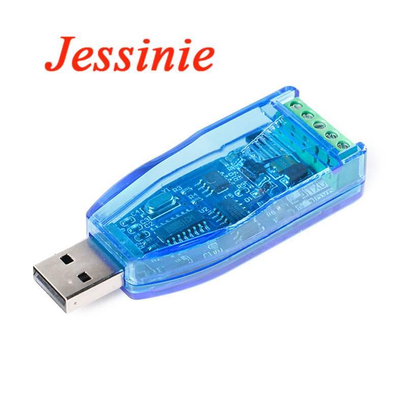 ZK-U485 Industrial Grade USB To RS485 Converter Module - with a USB connector on one end and a green terminal block.