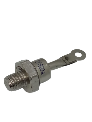 Zp 8mm Male Thread Stud Mount Silicon Rectifier Diode 1200V ZP-20A - a silver-colored metal stud diode with a threaded base and a flat ring terminal.