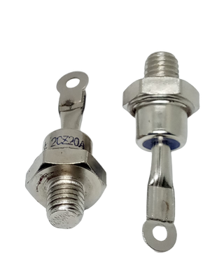 Zp 8mm Male Thread Stud Mount Silicon Rectifier Diode 1200V ZP-20A - shown as two silver-coloured metal stud diodes with threaded bases and terminal lugs.