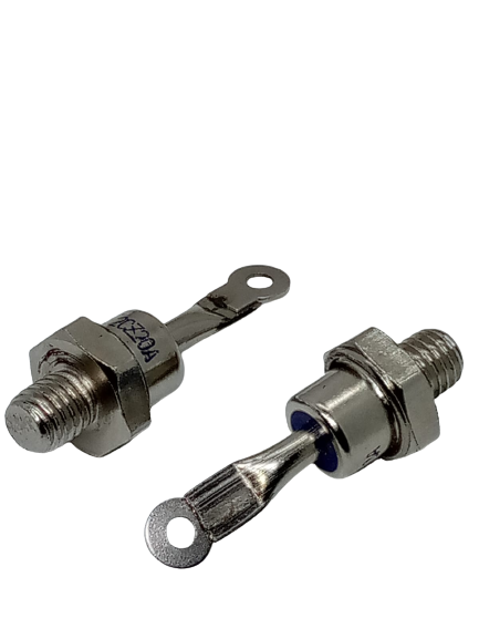 Zp 8mm Male Thread Stud Mount Silicon Rectifier Diode 1200V ZP-20A - shown as two silver-coloured metal stud diodes with threaded bases and eyelet terminals.