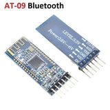 ZS-040 At-09 HM10 4.0 BLE Bluetooth Module CC2540 CC2541 Serial UART Transceiver Module For Ios 6/android 4.3 - two blue circuit boards with six pin headers, an antenna, and printed text including power and level specifications.