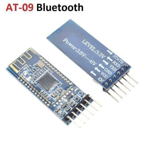 ZS-040 At-09 HM10 4.0 BLE Bluetooth Module CC2540 CC2541 Serial UART Transceiver Module For Ios 6/android 4.3 - two blue circuit boards with six pin headers, an antenna, and printed text including power and level specifications.