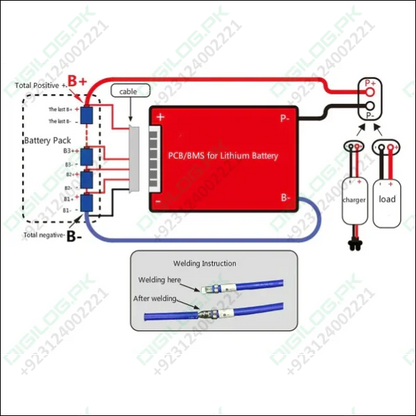DALY BMS Li - ion 3S 12V 100A Battery Management System